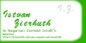 istvan zierhuth business card